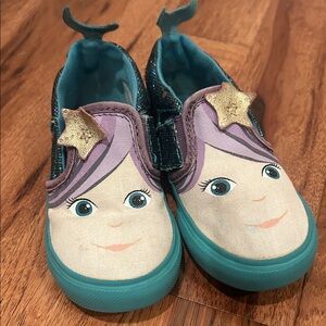 Mermaid Vans Asher V Toddler Sparkle Scale Slip-Ons with Tails! Size 5